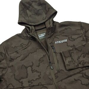 KUIU Ridgepoint Fleece Hoodie Mens 3XL Green Camo Full Zip Tactical Hunting